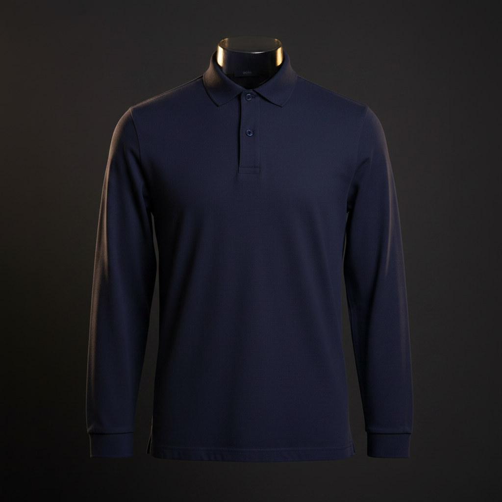 Polo azul marino premium